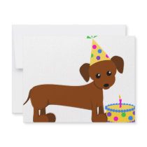 DaschundBDay Personalized Announcement