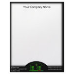 Dashboard Glow with Black Frame Letterhead Template