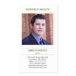 Dashed Border Photo Business Card - Green business cards