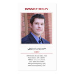 Dashed Border Photo Business Card - Red business cards