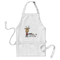 Dasher Reindeer Christmas T-shirts and Gifts aprons