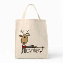 Dasher Reindeer Christmas T-shirts and Gifts bags