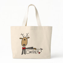 Dasher Reindeer Christmas T-shirts and Gifts bags