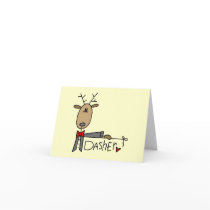 Dasher Reindeer Christmas T-shirts and Gifts cards