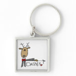 Dasher Reindeer Christmas T-shirts and Gifts keychains