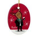Dasher Reindeer Personalized Ornament