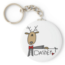 Dasher Reindeer Tshirts and Gifts Keychains
