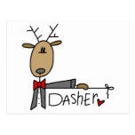 Dasher Reindeer Tshirts and Gifts Post Cards