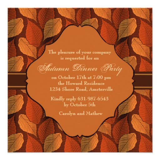 Dashing Foliage Invitation