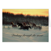 Dashing Through the Snow Greeting Cards