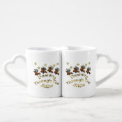 Dashing Through The Snow Interlocking Mugs / Cups Lovers Mugs