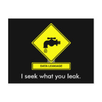 Data Leakage Postcard by mindfulsecurity Data Leakage Postcard