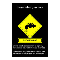 Data Leakage Security Awareness Poster posters