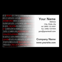 Data Security Business Card (white) business cards