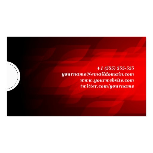 Database Admin - Modern Dark Red Business Card (back side)