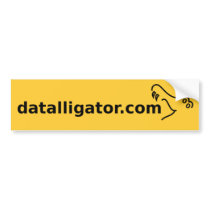 Datalligator Hungry Alligator Logo (Bright) Bumper Sticker