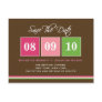 Date Blocks - Fuchsia Green Post Cards