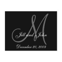 Date, First Names and Initial Monogram Postcard