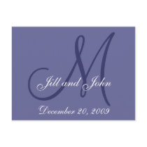 Date, First Names and Initial Monogram Postcard