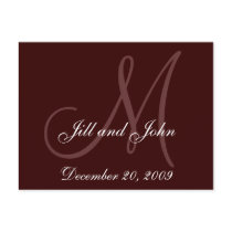 Date, First Names and Initial Monogram Postcard by monogramgallery Date, First Names and Initial Monogram Postcard