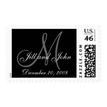 Date First Names and Monogram Wedding Postage