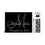Date First Names and Monogram Wedding Postage Date First Names and Monogram Wedding Postage