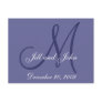 Date, First Names, Initial Monogram Save the Date Postcard