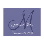 Date, First Names, Initial Monogram Save the Date postcards
