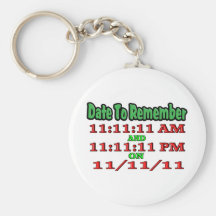 Date To Remember 11-11-11 Keychains