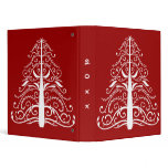 Dated Christmas Tree on Red Binder