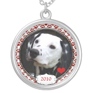 Dated Heart Your Dog Photo Necklace necklace