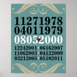 Dated Wall Art - Families w/6 Children Print