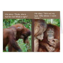 Dating Humor Male Female Viewpoints Greeting Card