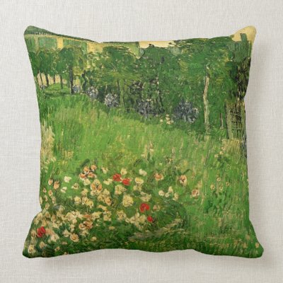 Daubigny's Garden by Vincent van Gogh Throw Pillow Mojo_throwpillow