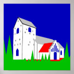 Daugaard Kirke - The Church in Daugaard Poster