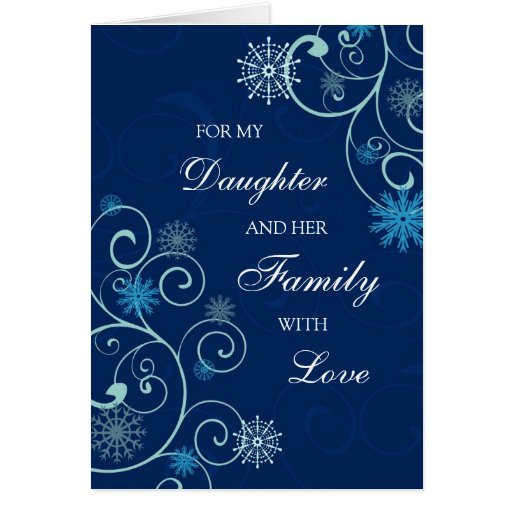 Daughter and her Family Merry Christmas Card | Zazzle