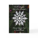 Daughter And Husband Christmas Card Snowflake