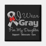 Daughter - Gray Ribbon Awareness Fridge Magnets