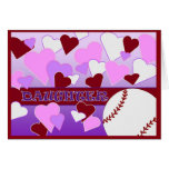 Daughter - I Love You More Than Baseball Valentine Card