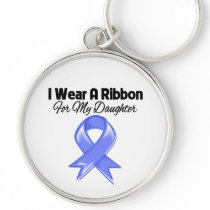 Daughter  - I Wear Periwinkle Ribbon Keychain
