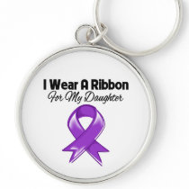 Daughter  - I Wear Purple Ribbon Key Chains