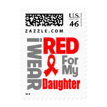 Daughter - I Wear Red Ribbon Stamps