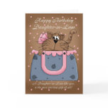 Daughter-in-Law Birthday Card - Cute Cat Purse Pet