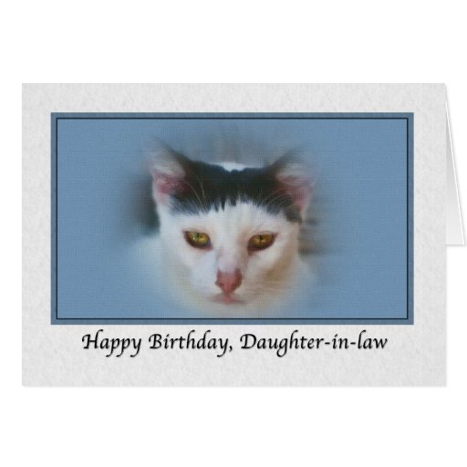 Daughter-in-law's Birthday Card With Cat 