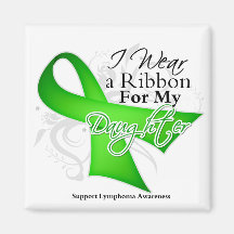 Daughter Lime Green Ribbon - Lymphoma Magnet