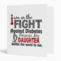 Daughter Means World To Me Diabetes 3 Ring Binders
