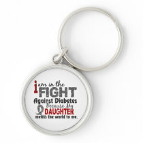 Daughter Means World To Me Diabetes Keychains