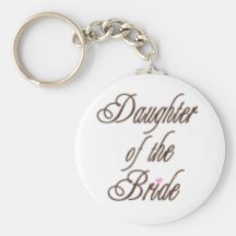 Daughter of Bride Classy Browns Keychain