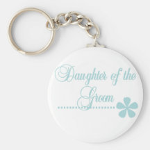Daughter of Groom Teal Elegance Key Chains