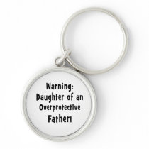 daughter of overprotective father black keychain